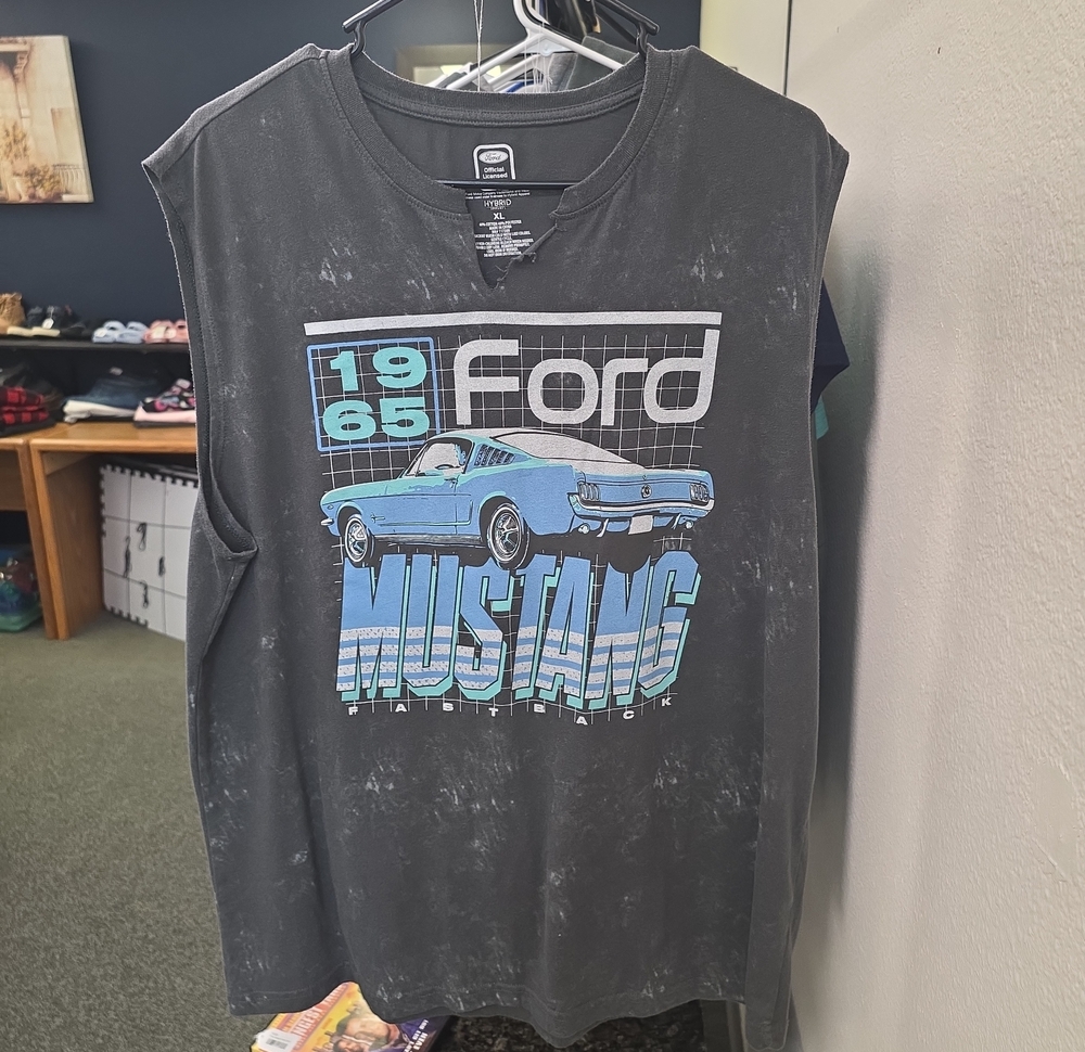 Ford Black Graphic Tee with White Logo Print